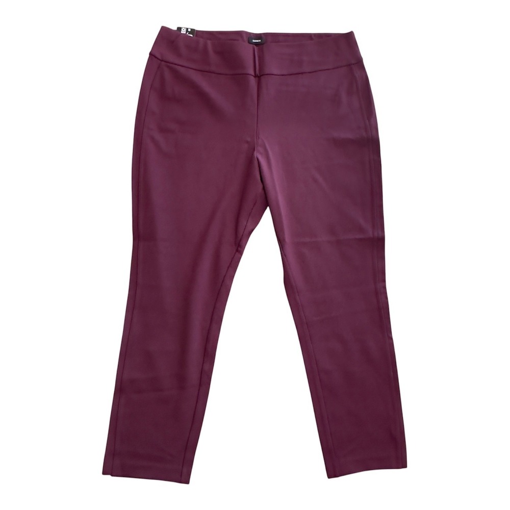 Express Womens XL Burgundy Pull On Skinny Ankle Dress Pants NWT EX010047